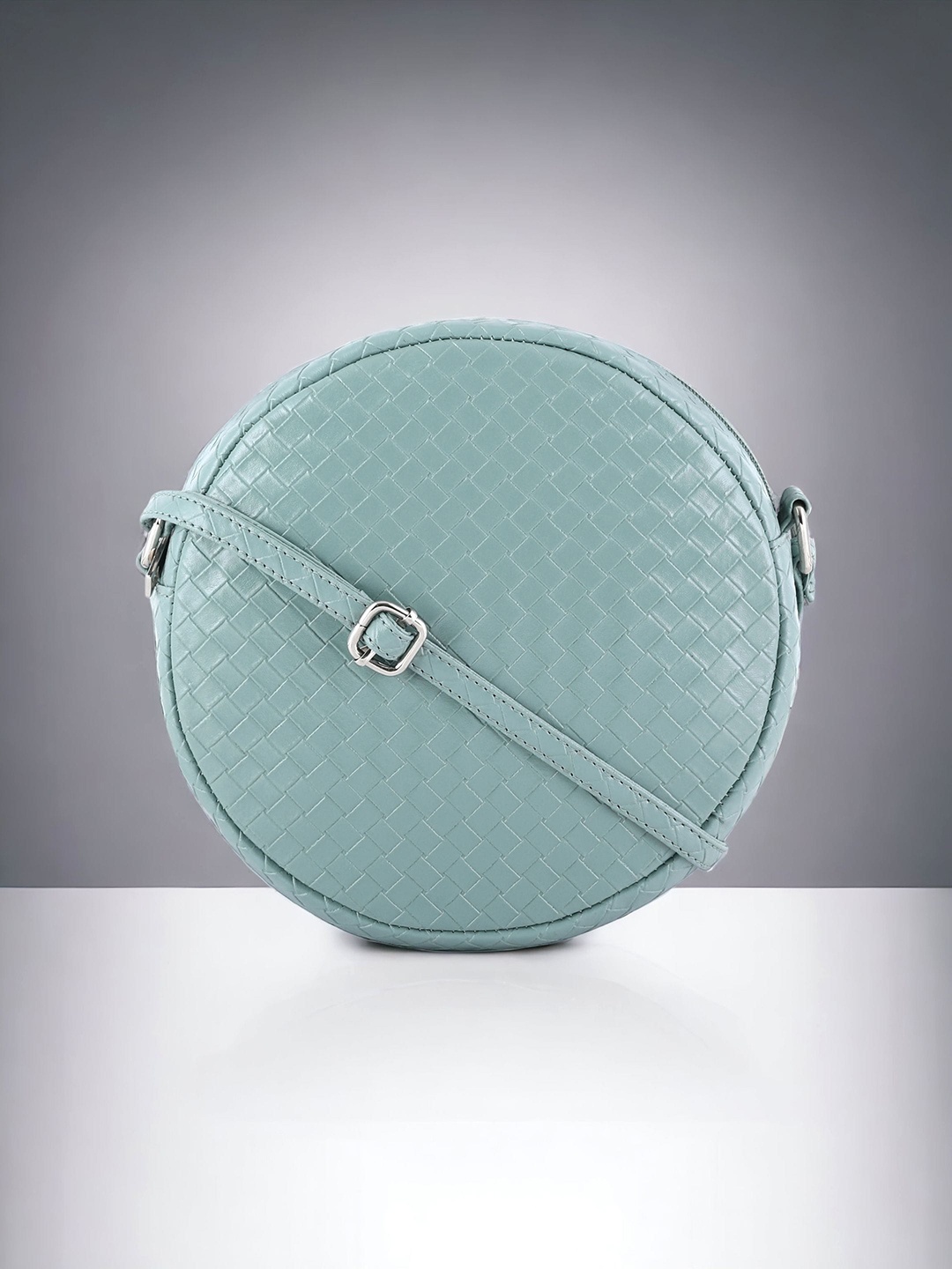 

Toteteca Green Textured PU Structured Sling Bag