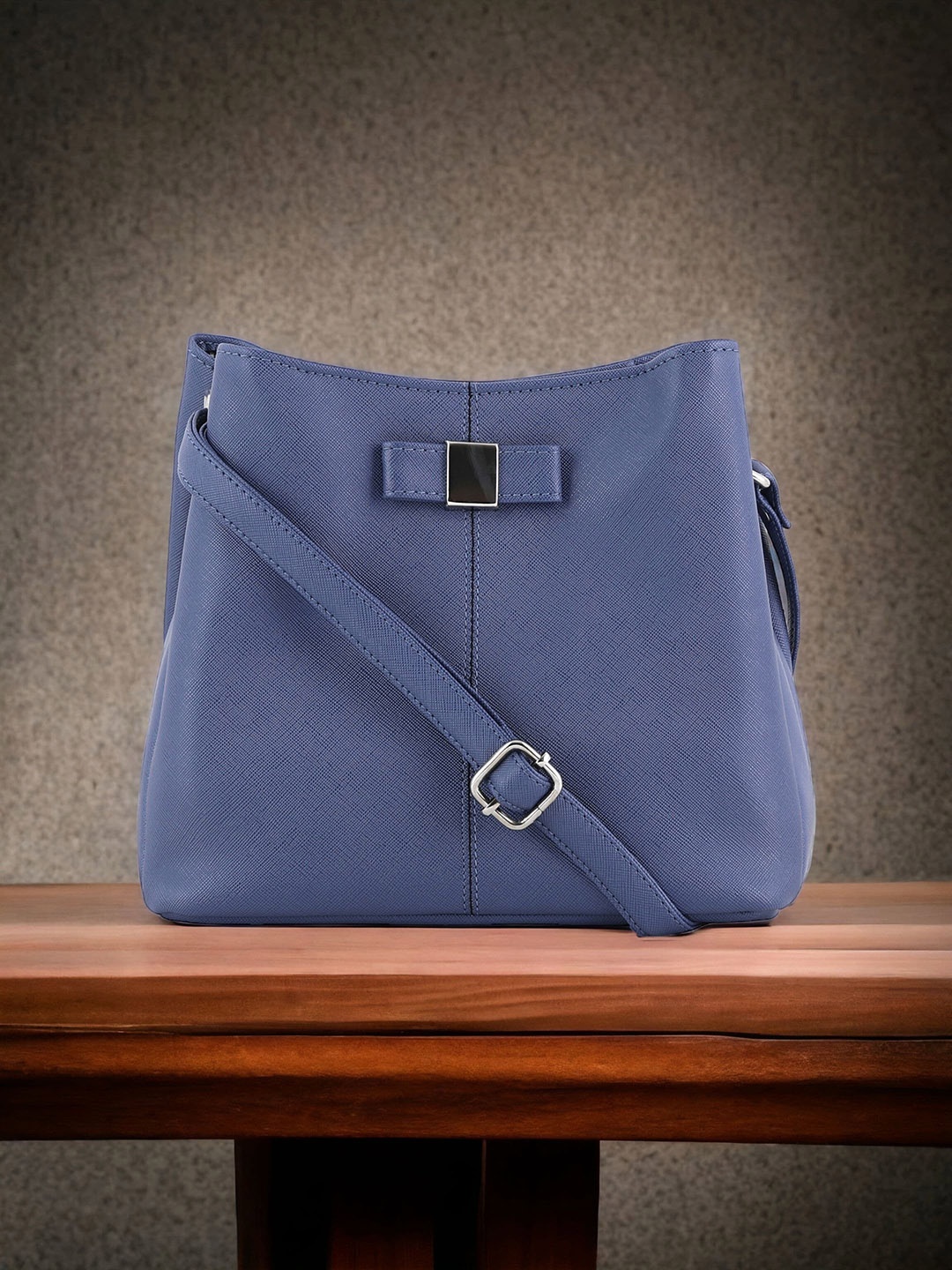 

Toteteca Textured Structured Sling Bag, Blue