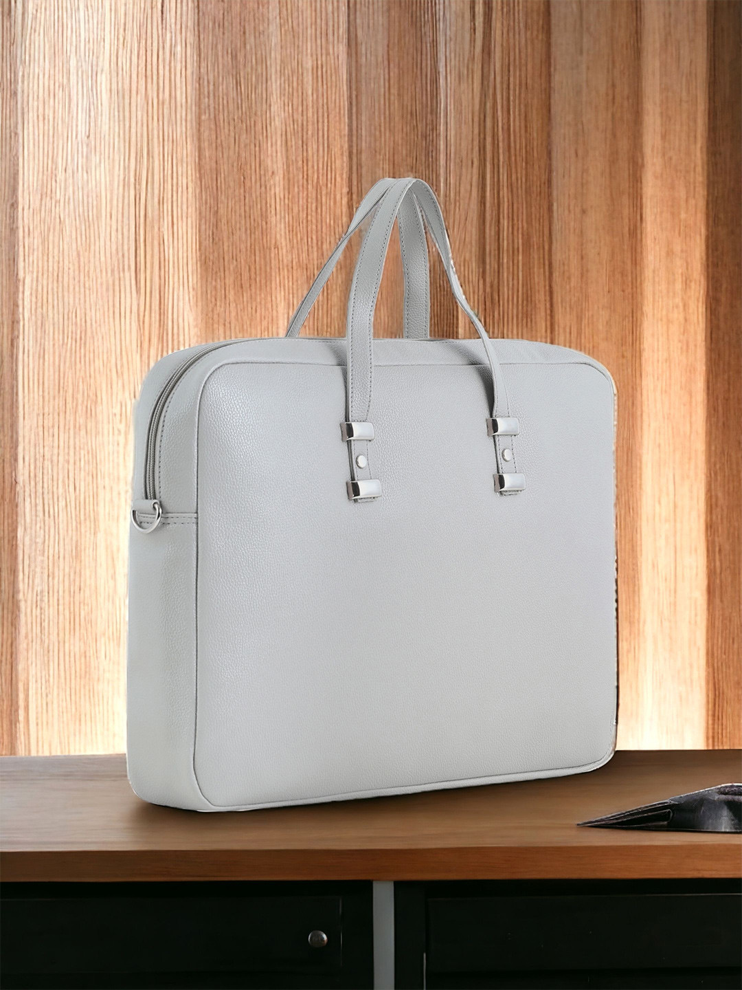 

Toteteca Unisex Textured Laptop Bag, Grey