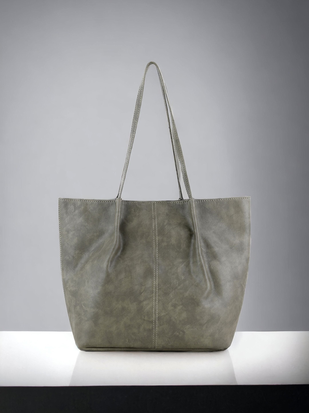 

Toteteca Textured Oversized Shopper Tote Bag, Green