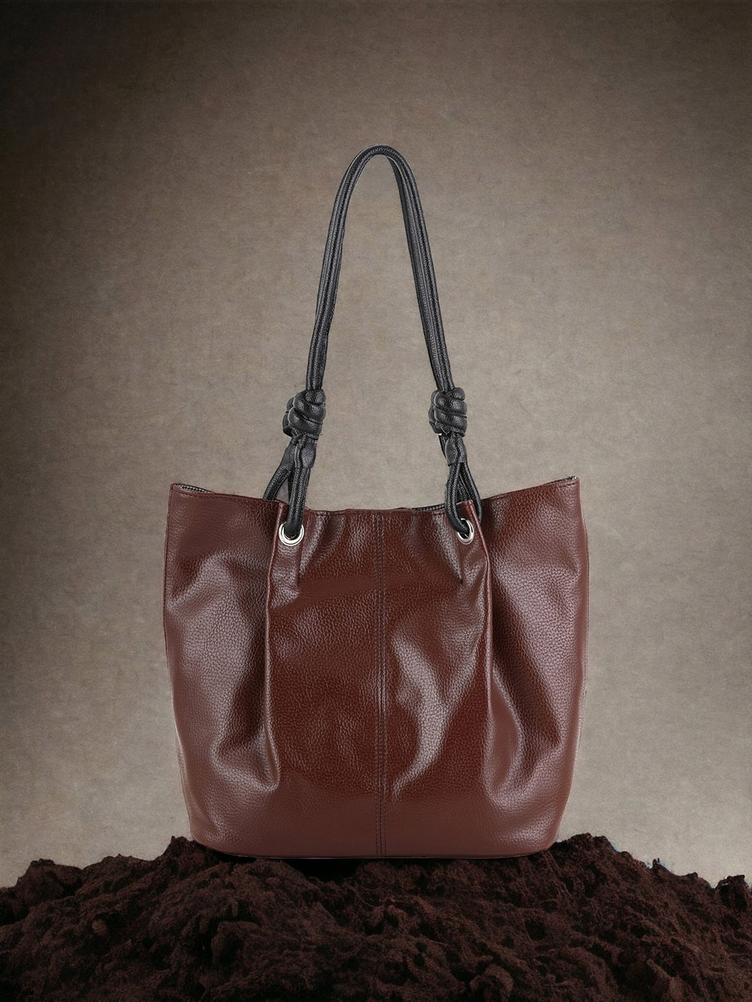 

Toteteca PU Oversized Shoulder Bag, Brown