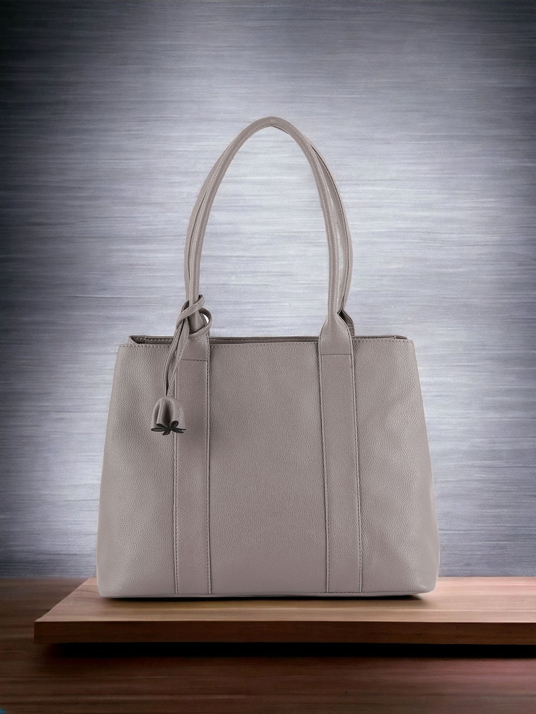 

Toteteca Textured Structured Shoulder Bag, Beige