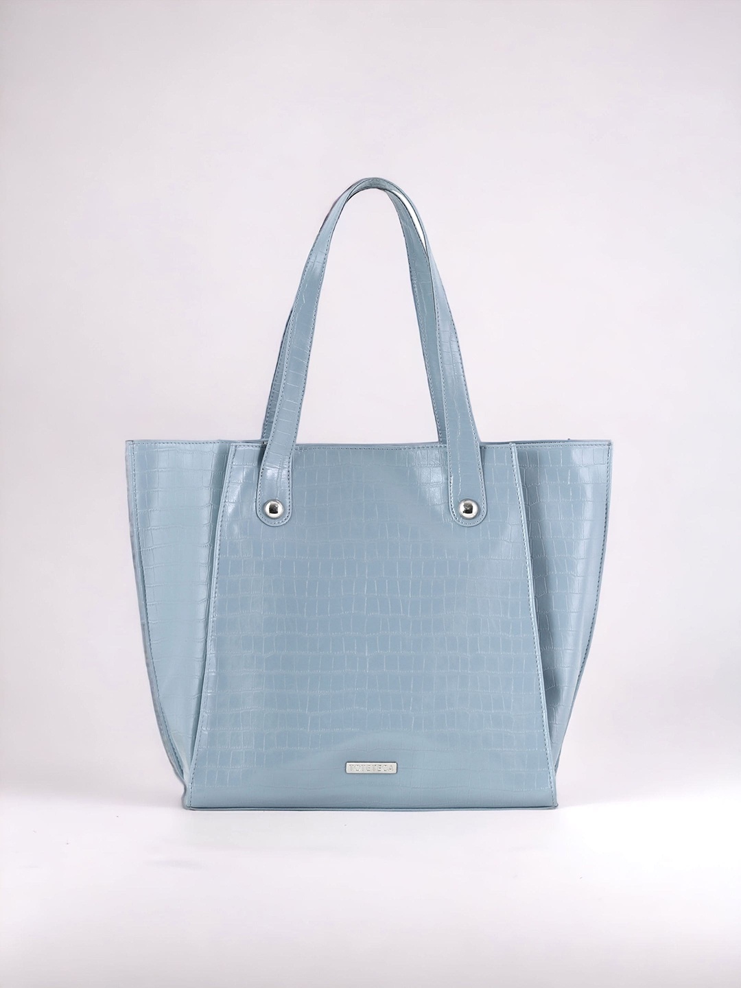 

Toteteca Textured Oversized Shopper Tote Bag with Tasselled, Blue