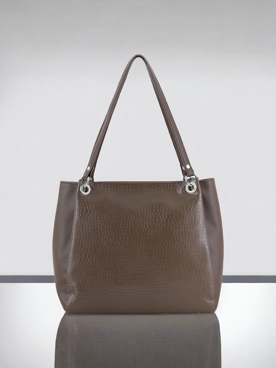 

Toteteca Oversized Structured Shoulder Bag, Brown