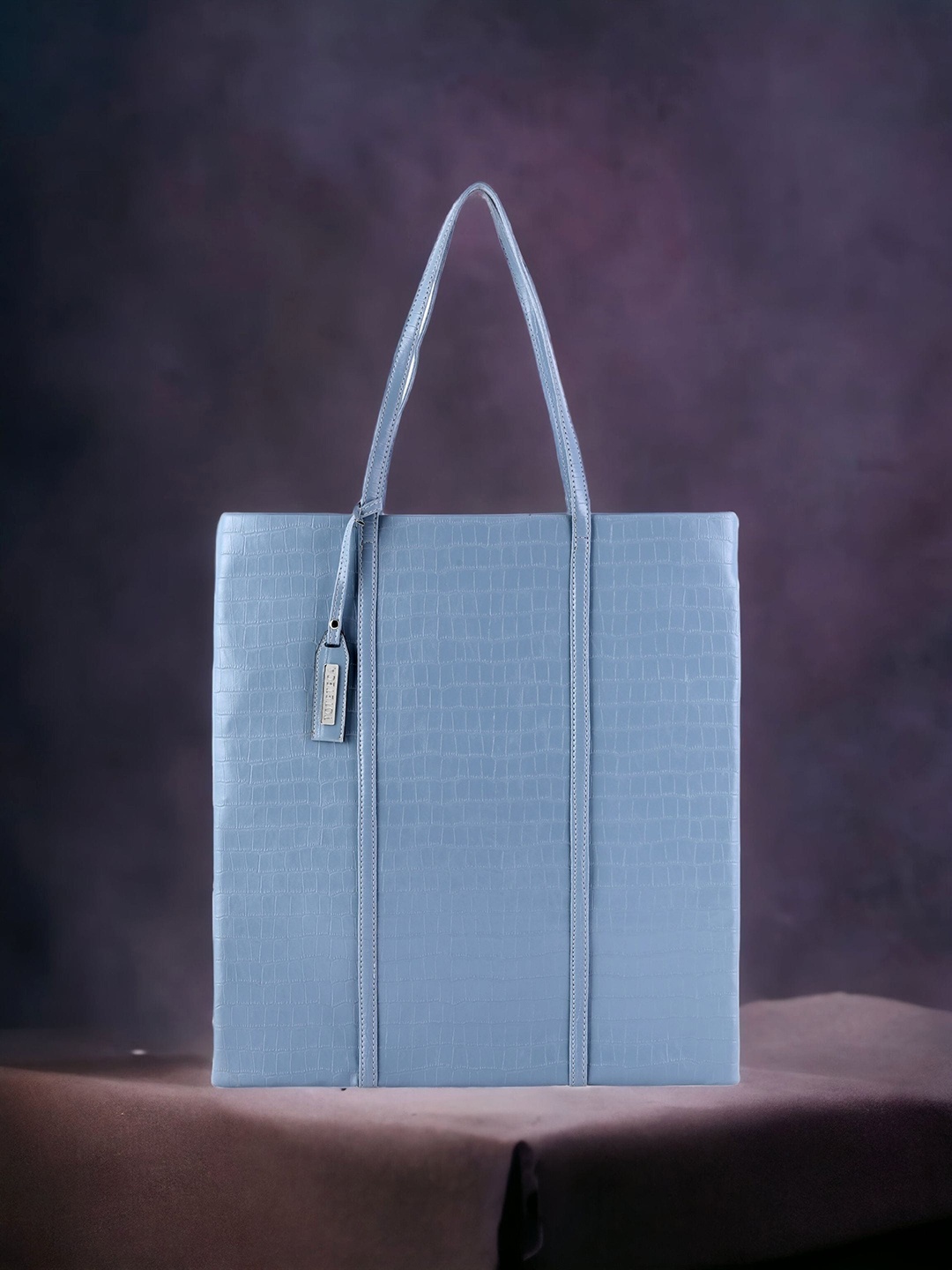 

Toteteca Oversized Textured Shopper Tote Bag, Blue