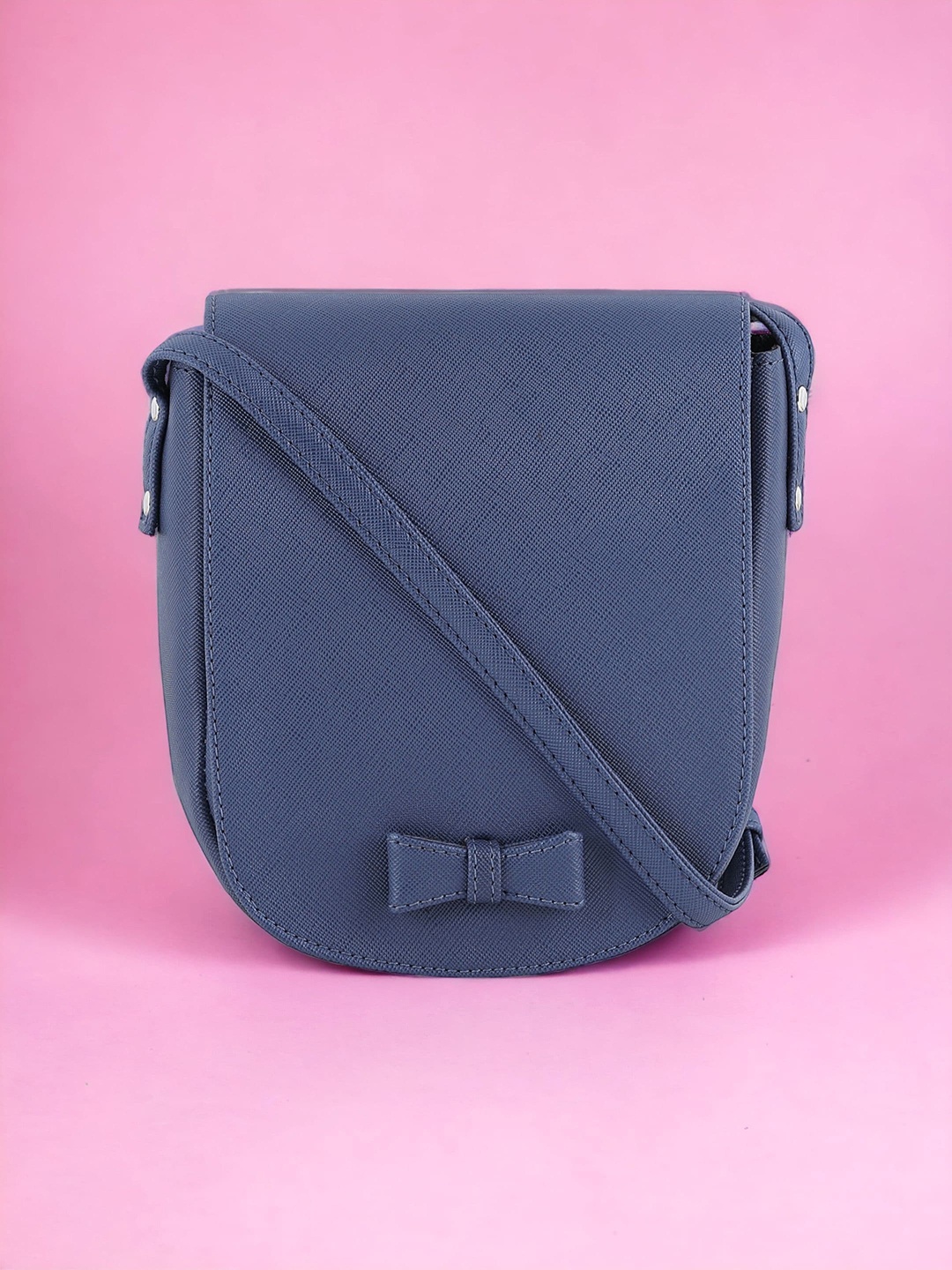 

Toteteca Structured Sling Bag with Bow Detail, Blue