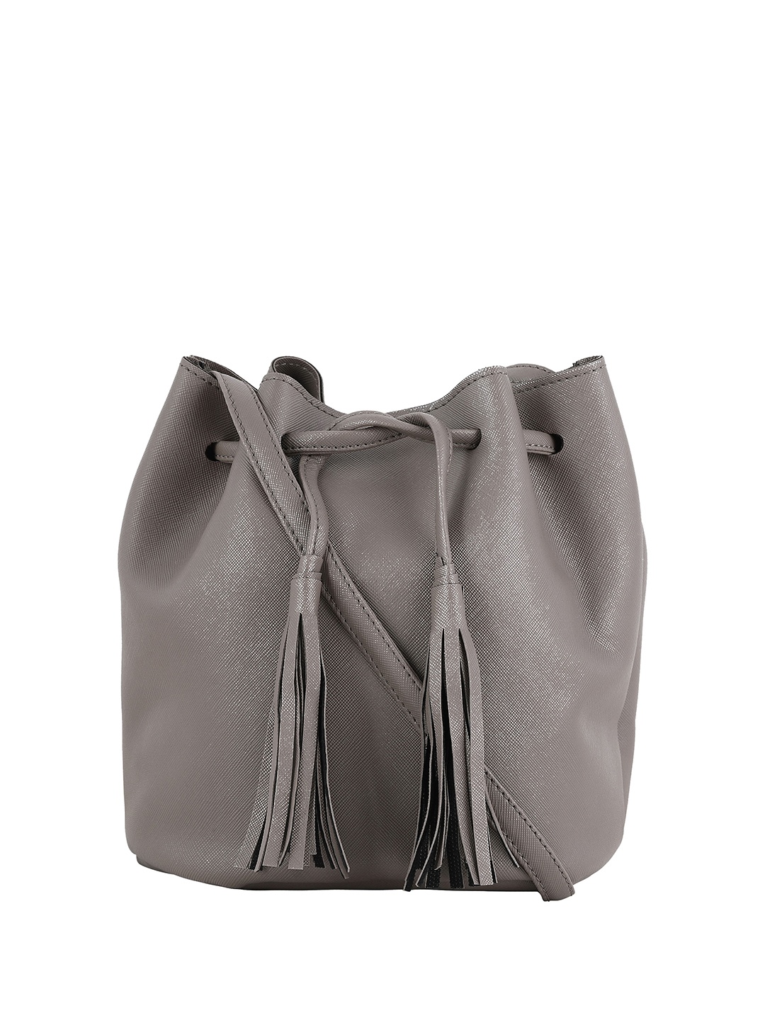 

Toteteca Bucket Sling Bag with Fringed, Taupe
