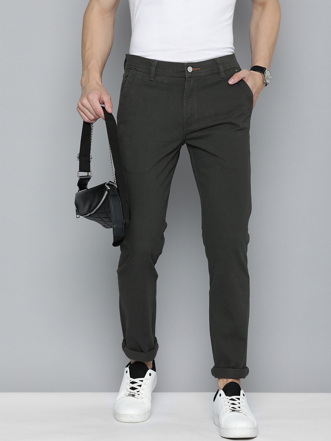 

Levis Men Slim Fit Chinos Trousers, Grey