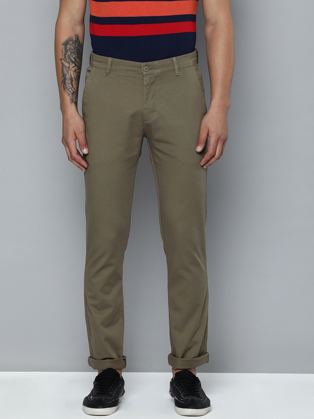 

Levis Men Mid-Rise Slim Fit Chinos, Olive
