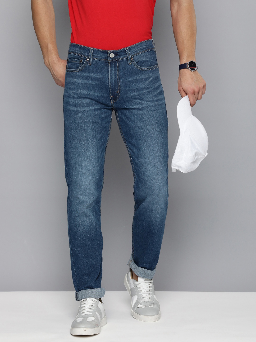 

Levis Men Slim Fit Light Fade Stretchable Jeans, Blue