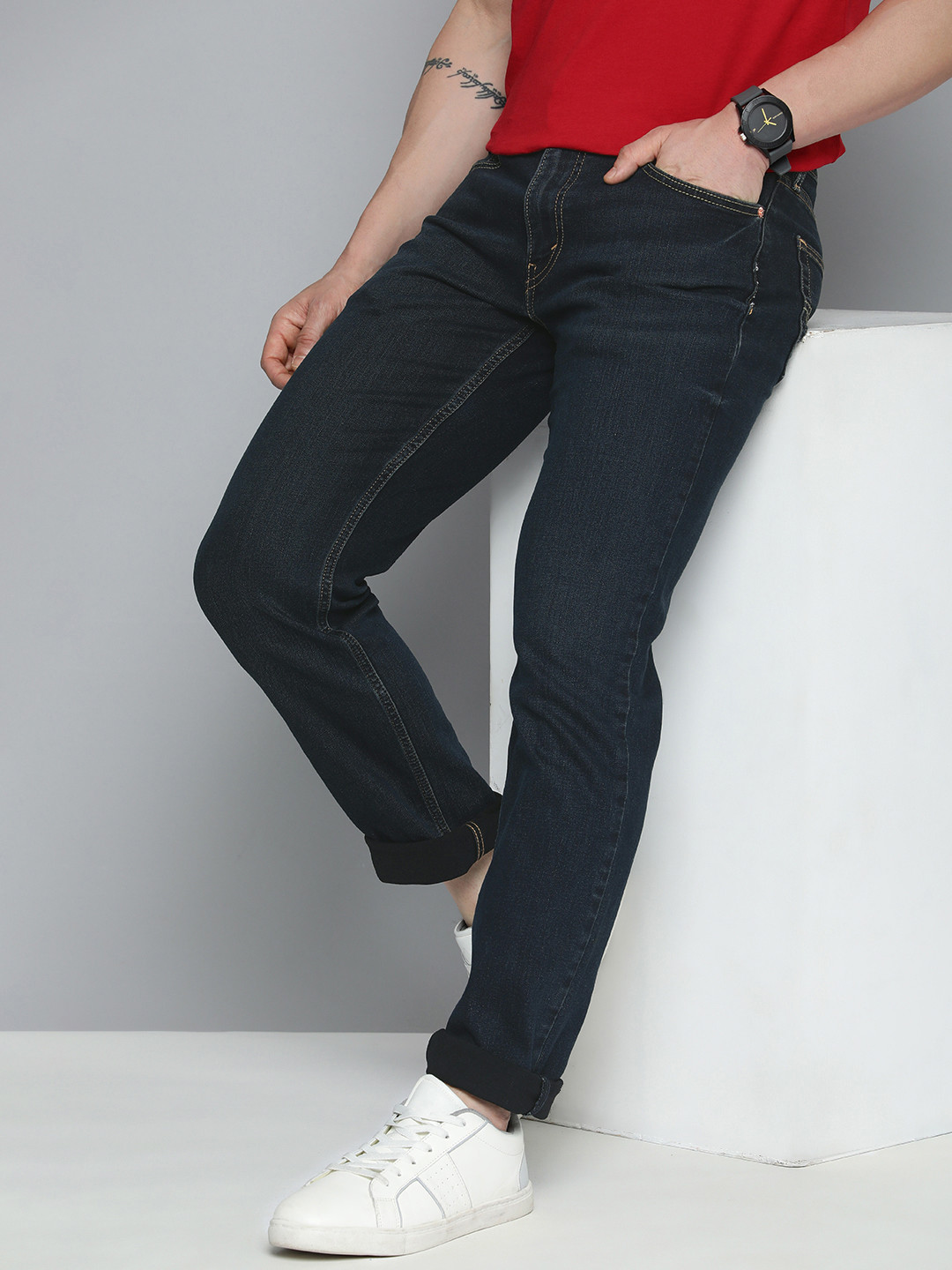 

Levis Men Slim Fit Stretchable Jeans, Navy blue