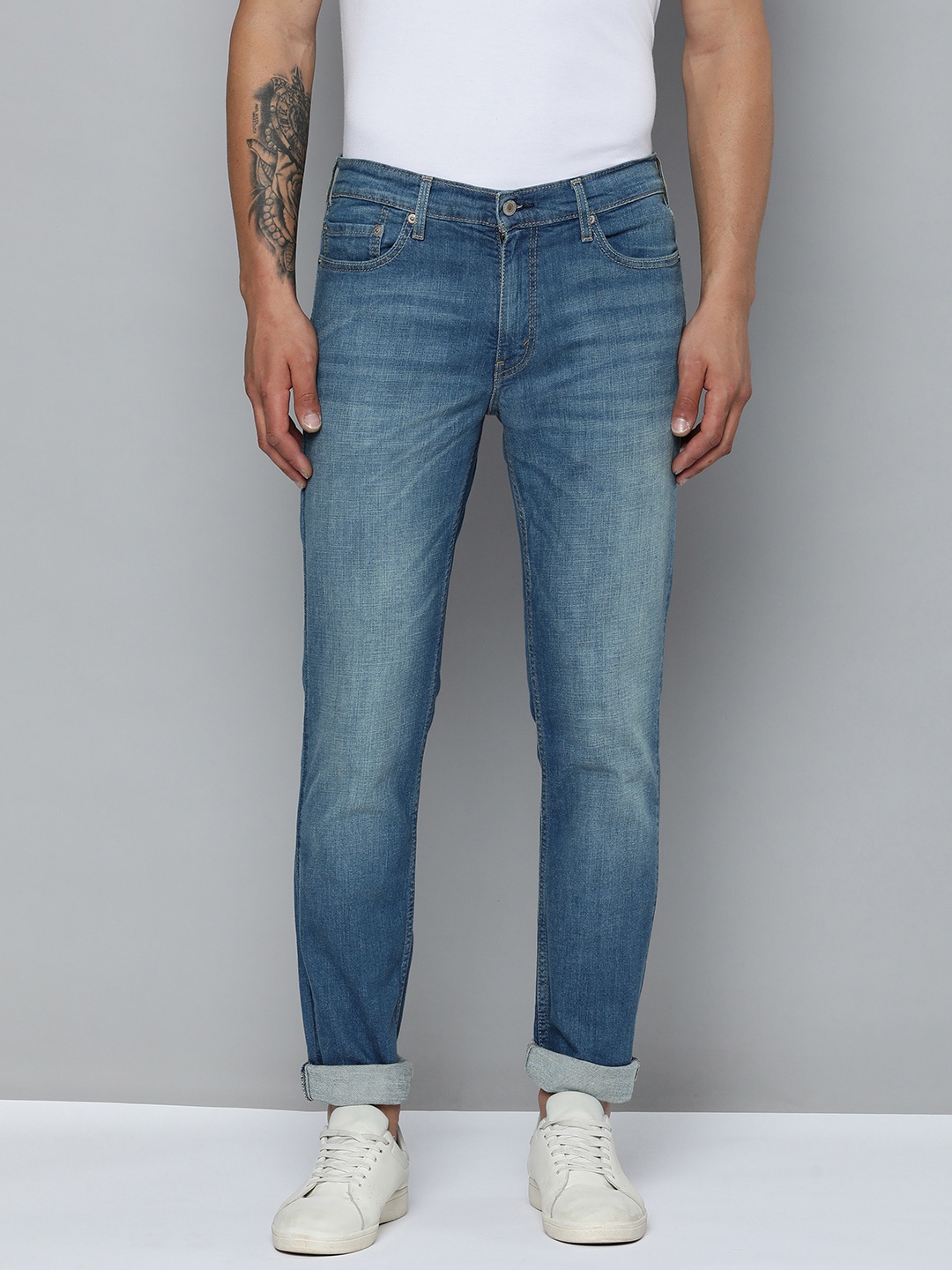 

Levis Men 511 Slim Fit Heavy Fade Stretchable Jeans, Blue