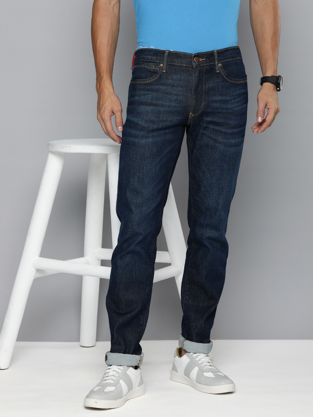 

Levis Men Slim Fit Light Fade Stretchable Jeans, Navy blue