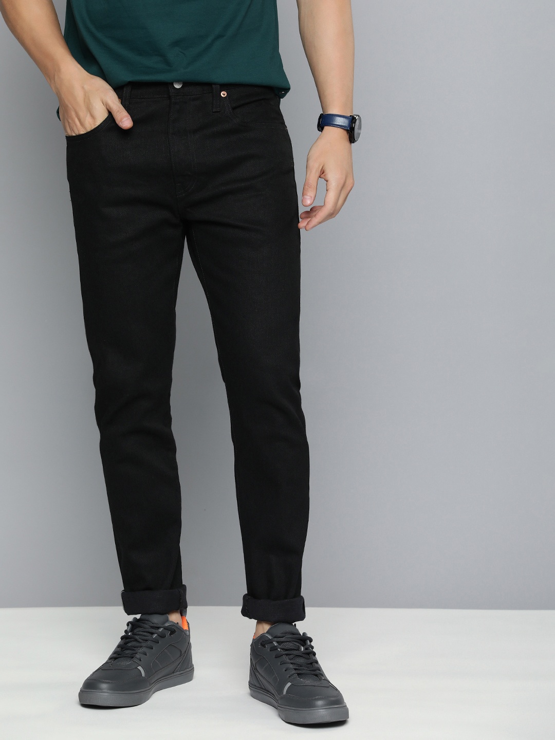 

Levis Men Slim Fit Mid-Rise Stretchable Jeans, Black