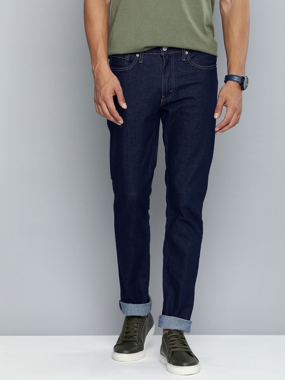 

Levis Men Mid-Rise 511 Slim Fit Stretchable Jeans, Navy blue
