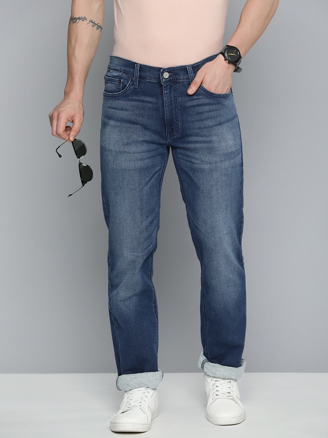 

Levis Men Slim Fit Light Fade Stretchable Jeans, Blue