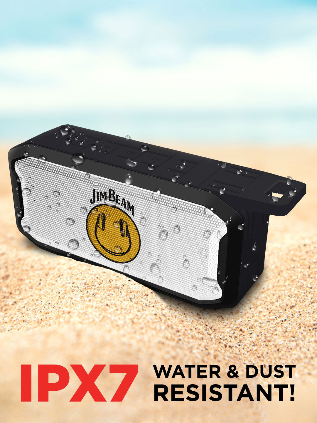 

macmerise Jim Beam Smiley Wireless Speaker With Bluetooth V5.0, Black