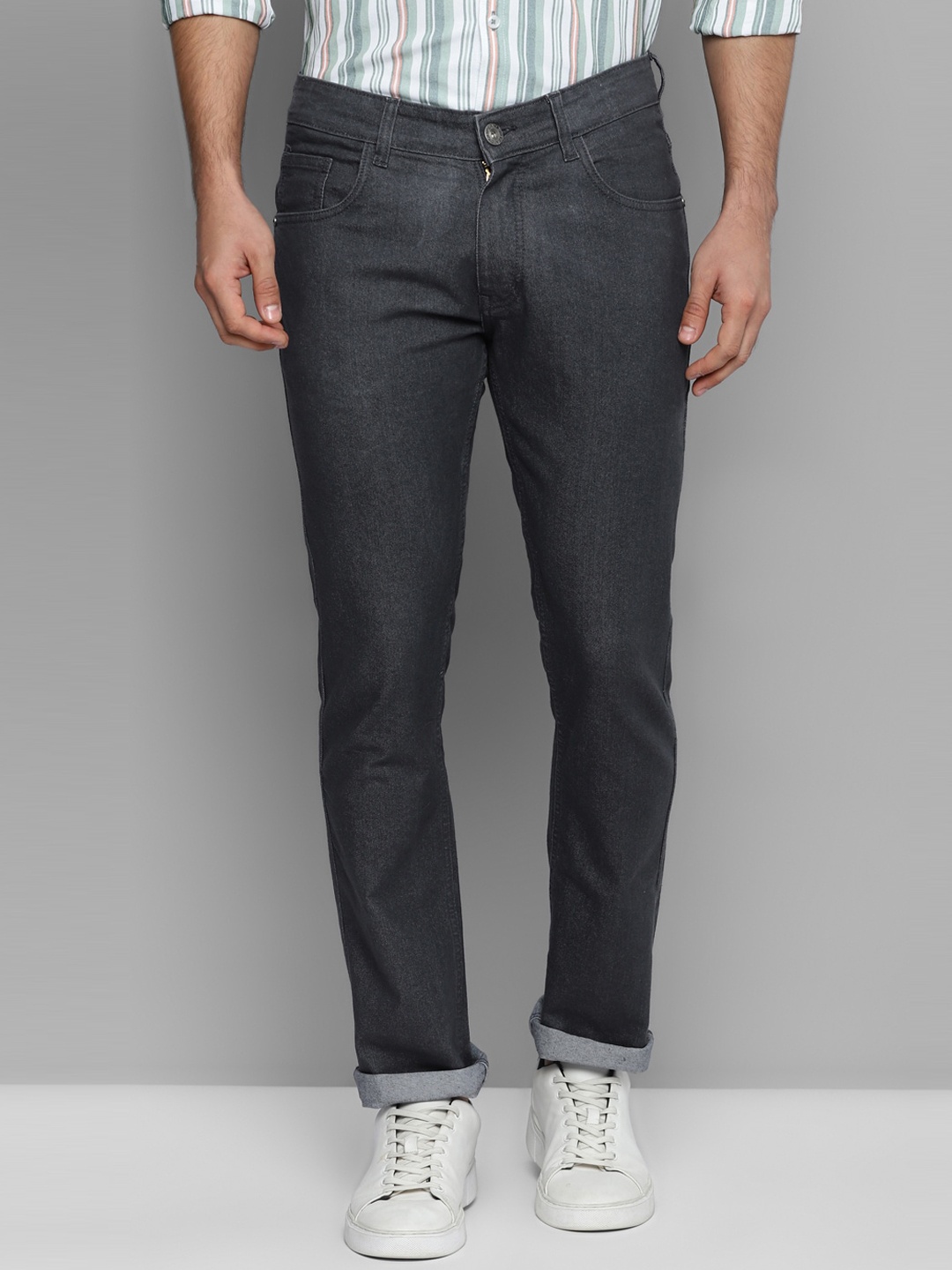 

Allen Cooper Men Urban Slim Fit Stretchable Cotton Jeans, Grey