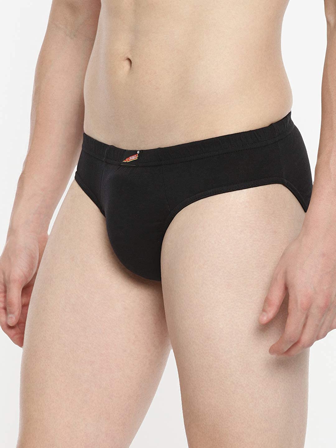 

SOLO Men Mercerized Finish Anti Bacterial Basic Cotton Briefs Virgin-Black-75