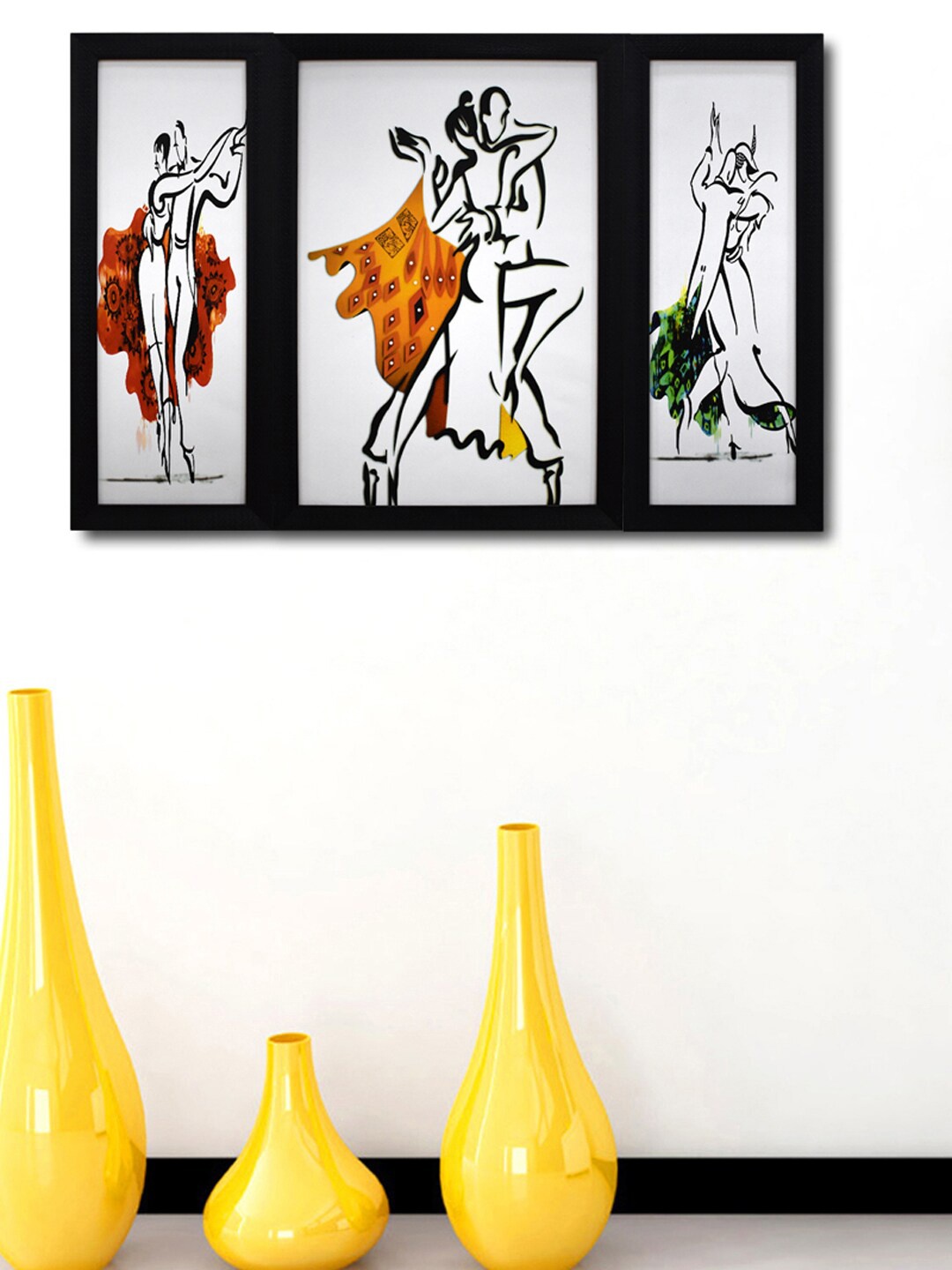 

Gallery99 Black & Mustard 3 Pieces Dancing Couple Framed Wall Art