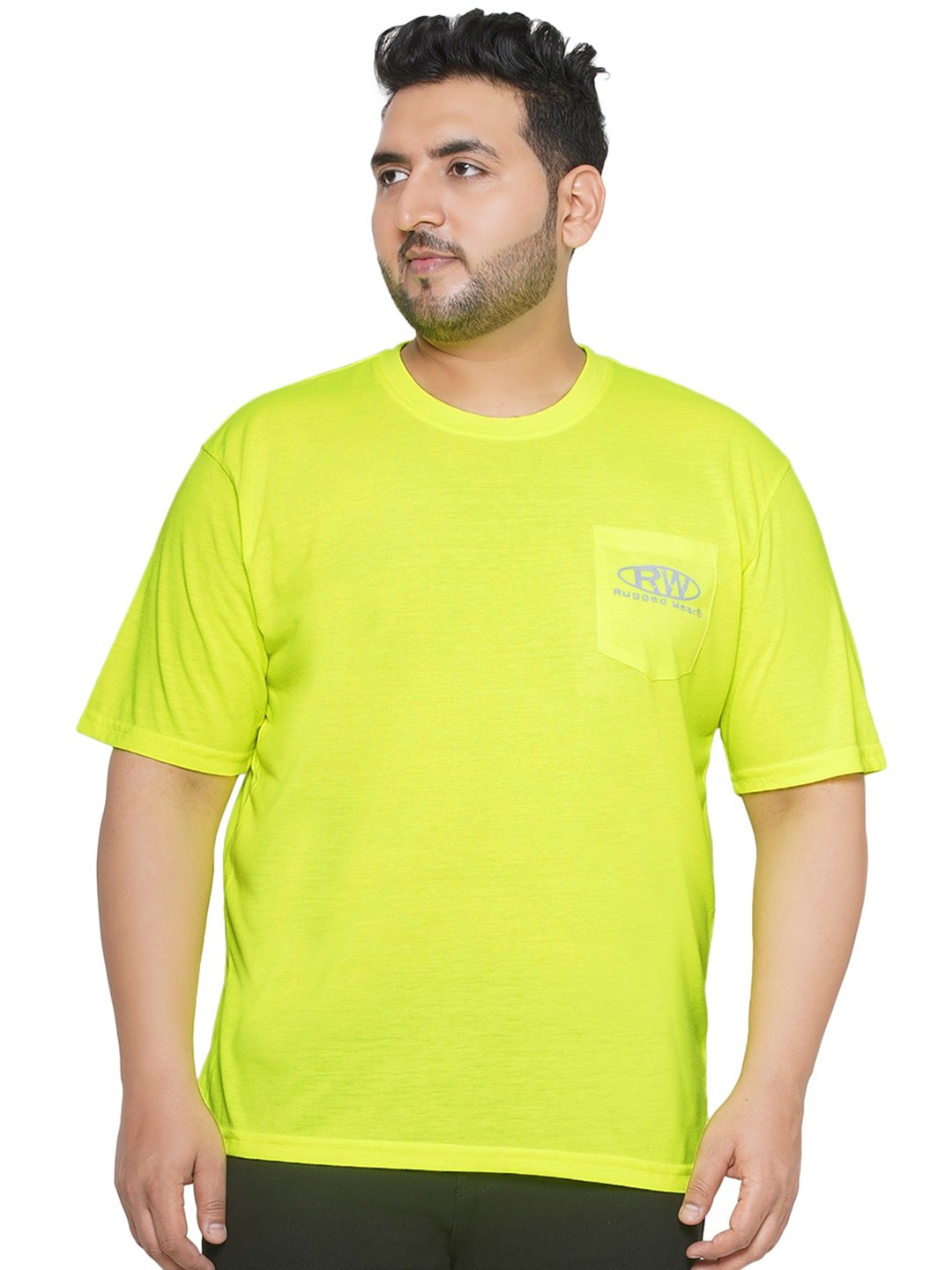 

Santonio Plus Size Typography Printed Pure Cotton T-shirt, Green