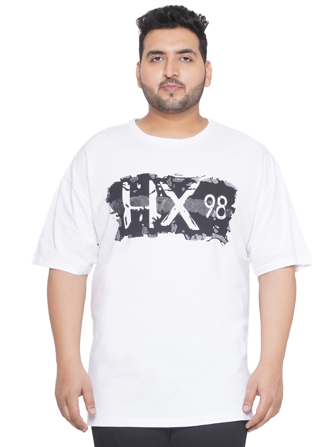 

Santonio Typography Printed T-shirt, White