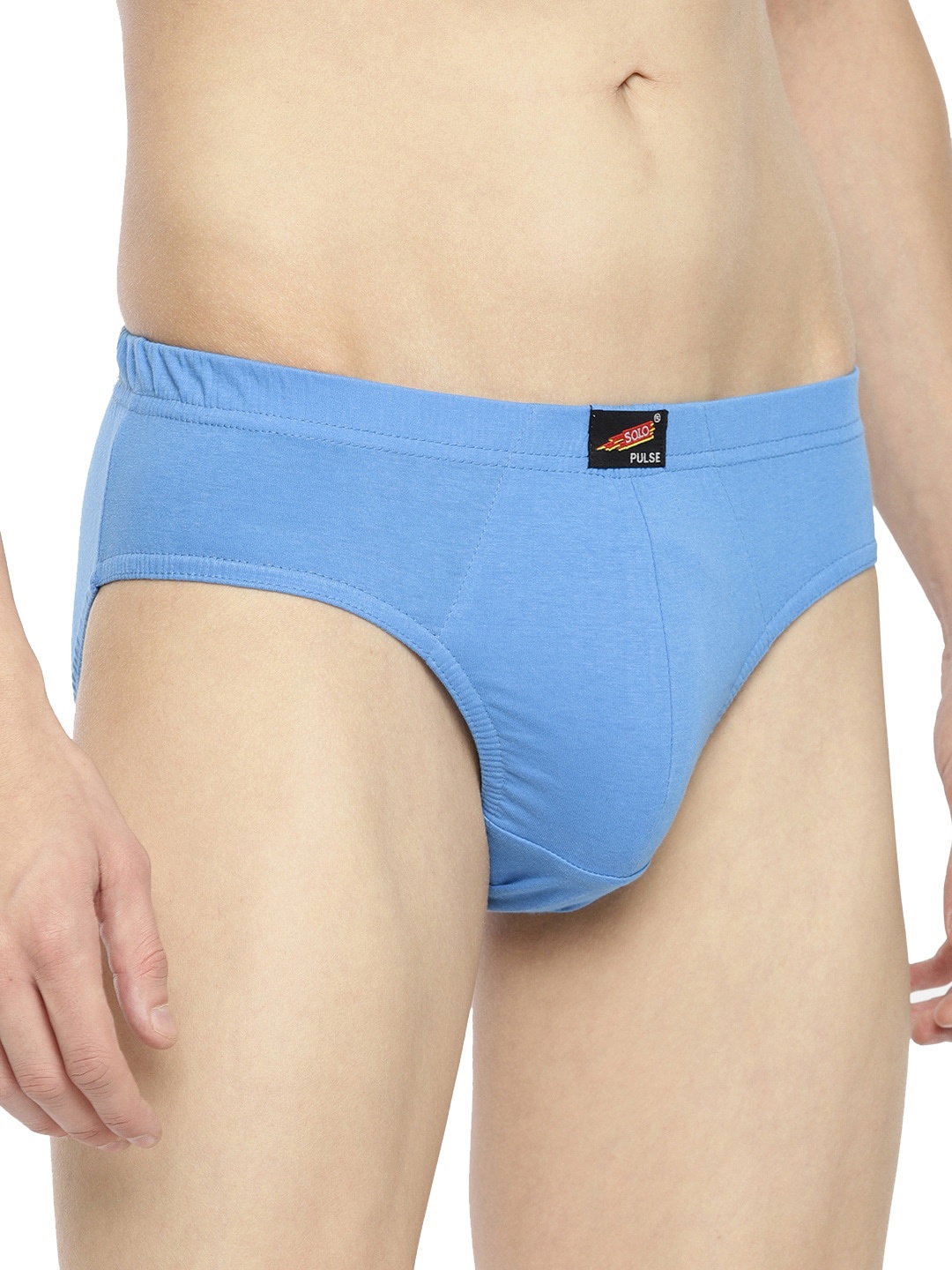 

SOLO Men V-Cut Anti Bacterial Pure Cotton Basic Briefs Pulse-Royal Blue-75