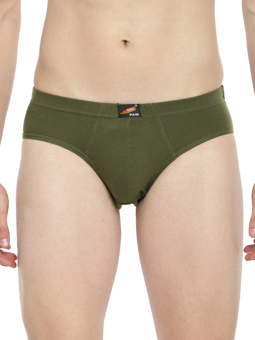 

SOLO V-Cut Anti Bacterial Stretch Pure Cotton Basic Briefs Pulse-Olive-75