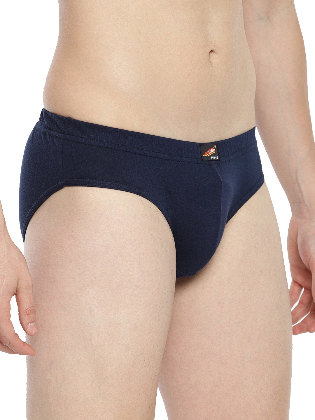 

SOLO V-Cut Anti Bacterial Pure Cotton Basic Briefs Pulse-Navy-75, Navy blue