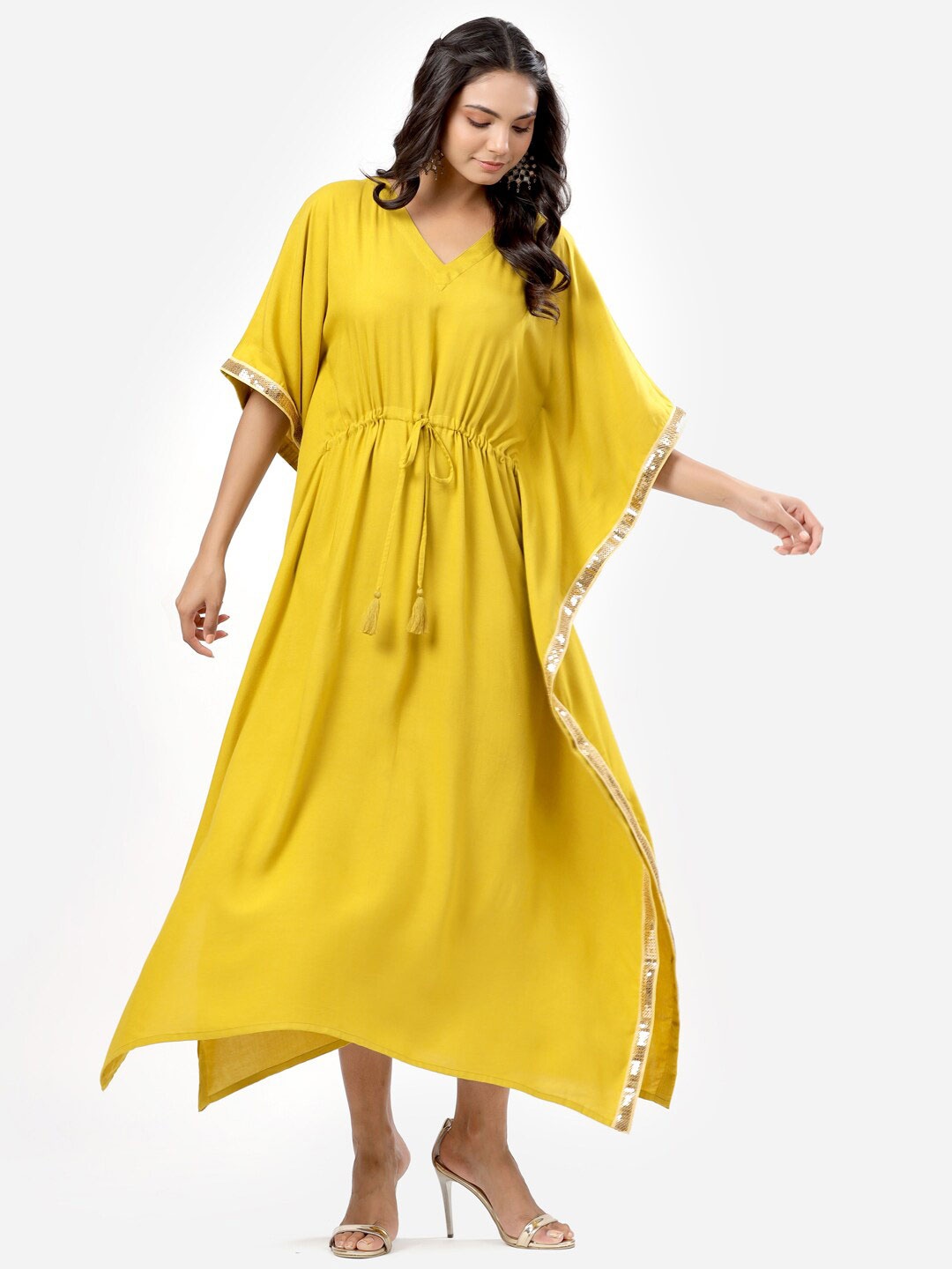 

mirari Printed Maxi Nightdress, Yellow