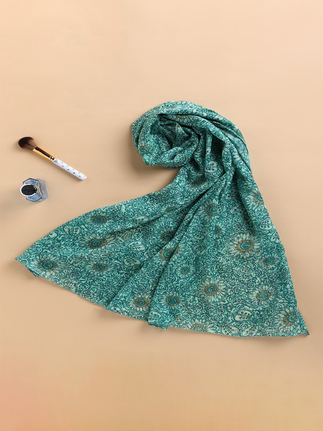 

Jewelz Women Floral Printed Stole, Green