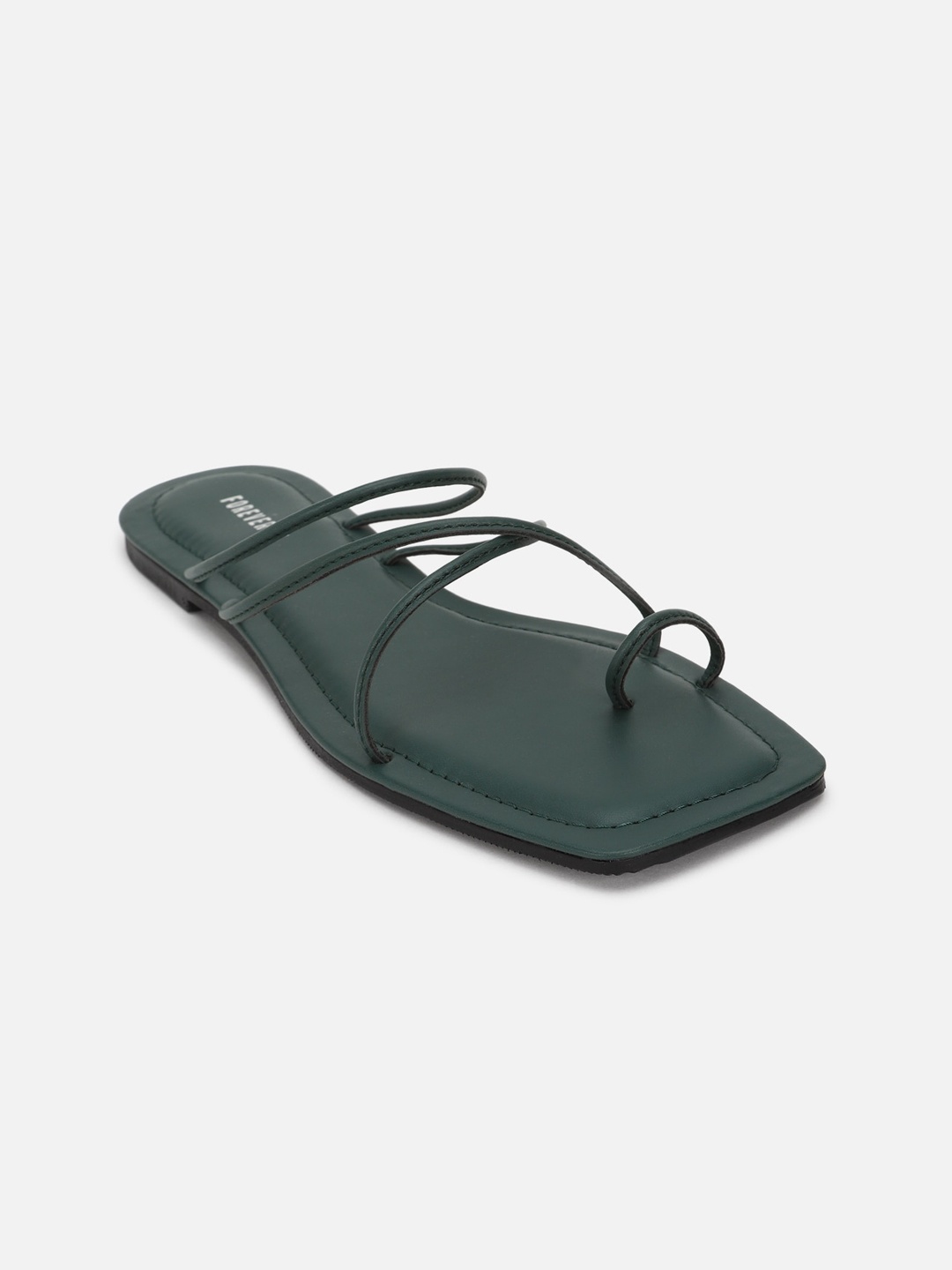 

FOREVER 21 Women Green Strappy One Toe Flats