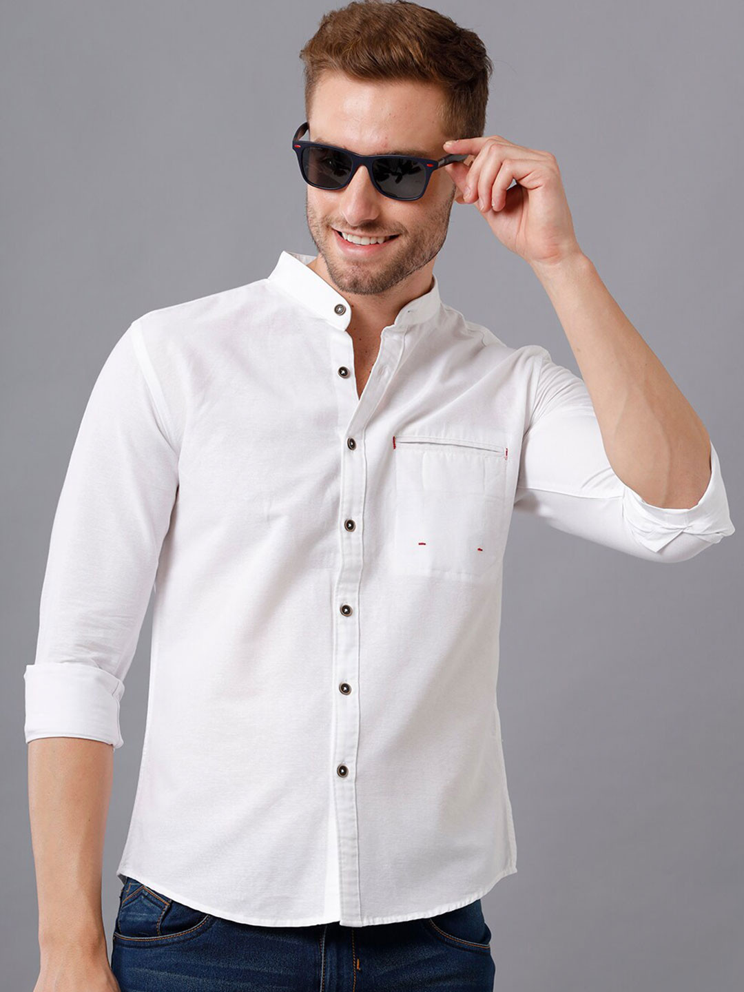 

YOVISH Premium Cotton Casual Shirt, White