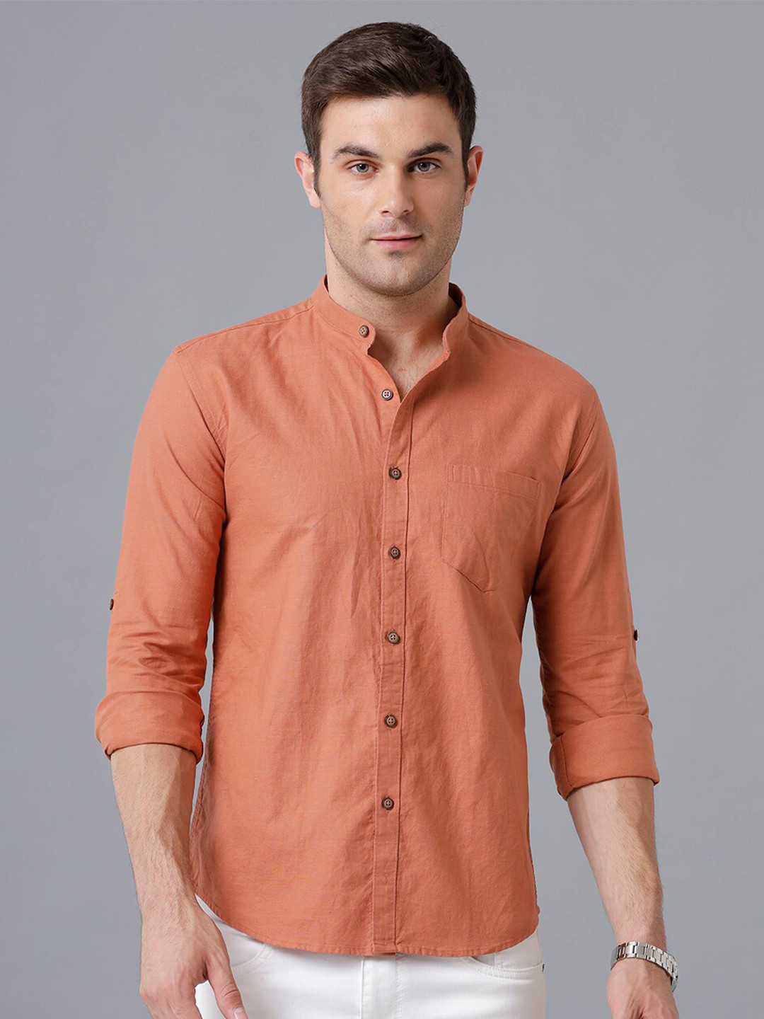 

YOVISH Premium Cotton Casual Shirt, Orange