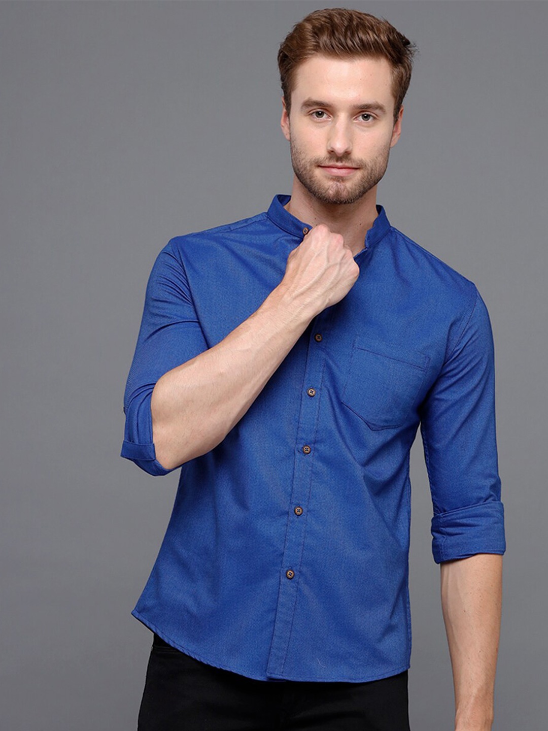 

YOVISH Premium Cotton Casual Shirt, Blue