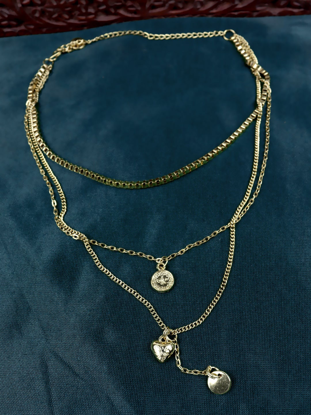 

VAGHBHATT Gold-Plated Alloy Statement Layered Chain