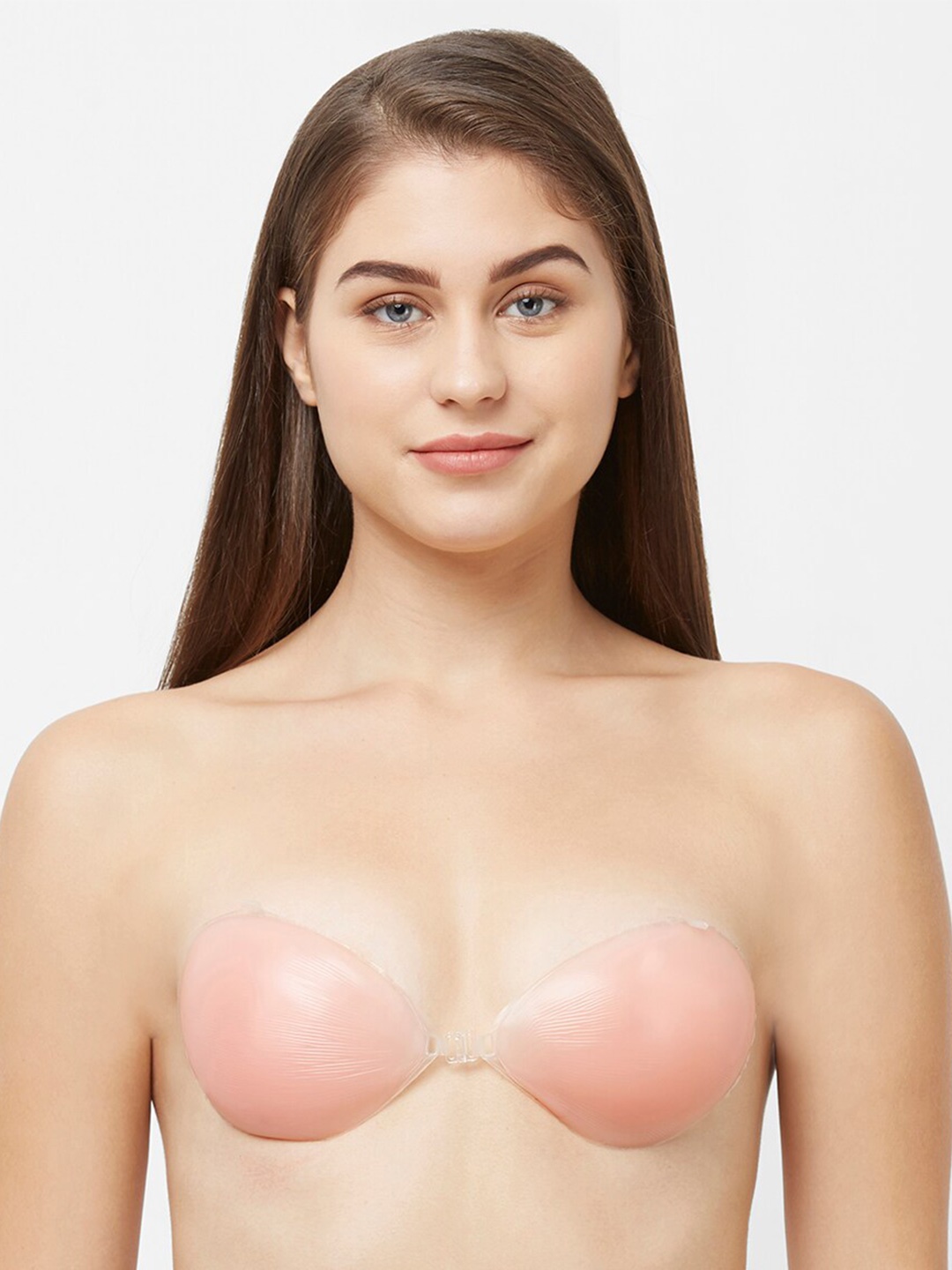 

NOIRA Lightly Padded Seamless Half Coverage Bra - All Day Comfort, Beige