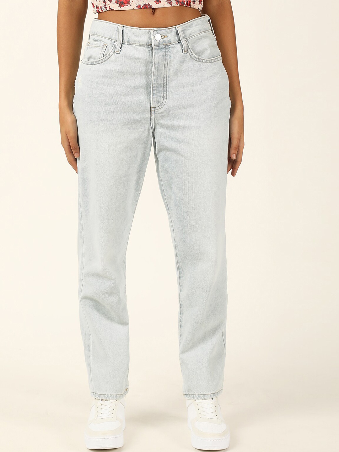 

FOREVER 21 Women Mid-Rise Clean Look Regular Fit Jeans, Blue