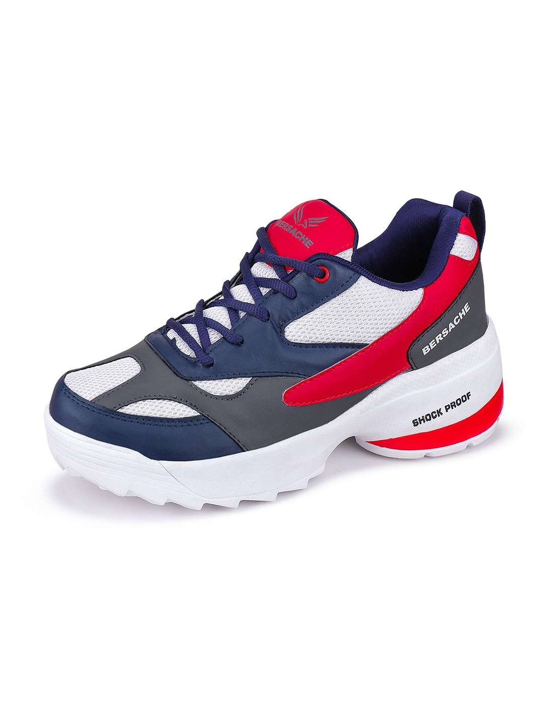 

BERSACHE Men Lightweight Shock Proof Running Shoes, Navy blue