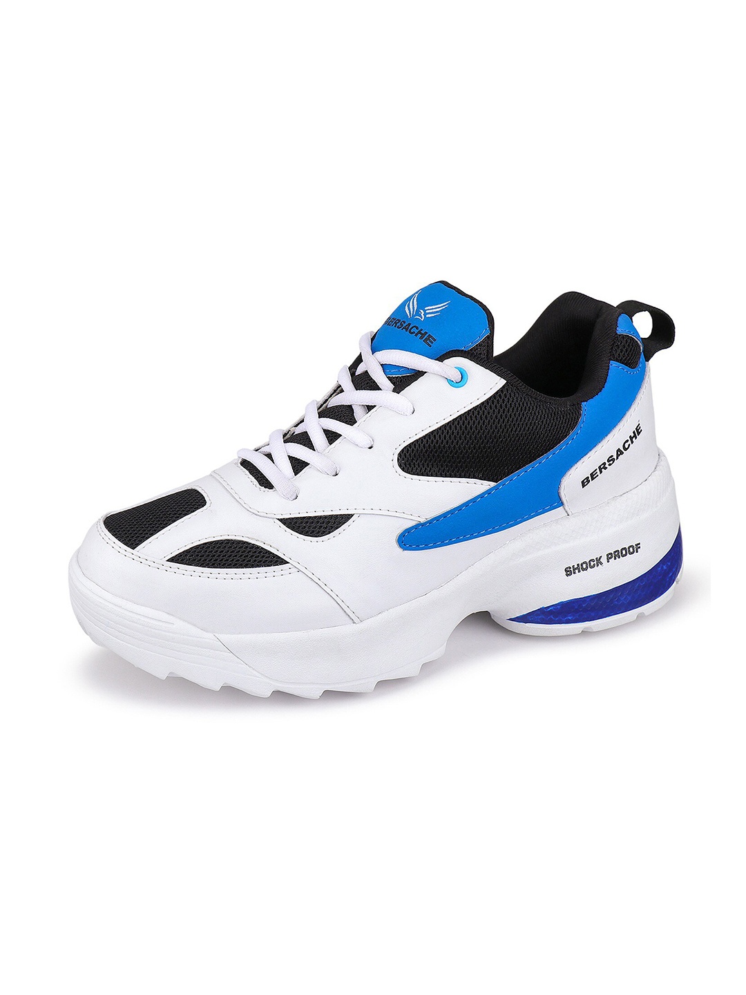

BERSACHE Men Lightweight Shock Proof Running Shoes, White