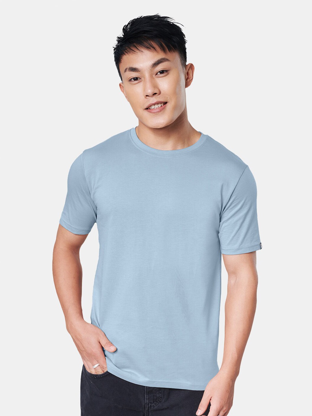 

The Souled Store Blue Round Neck Pure Cotton T-shirt