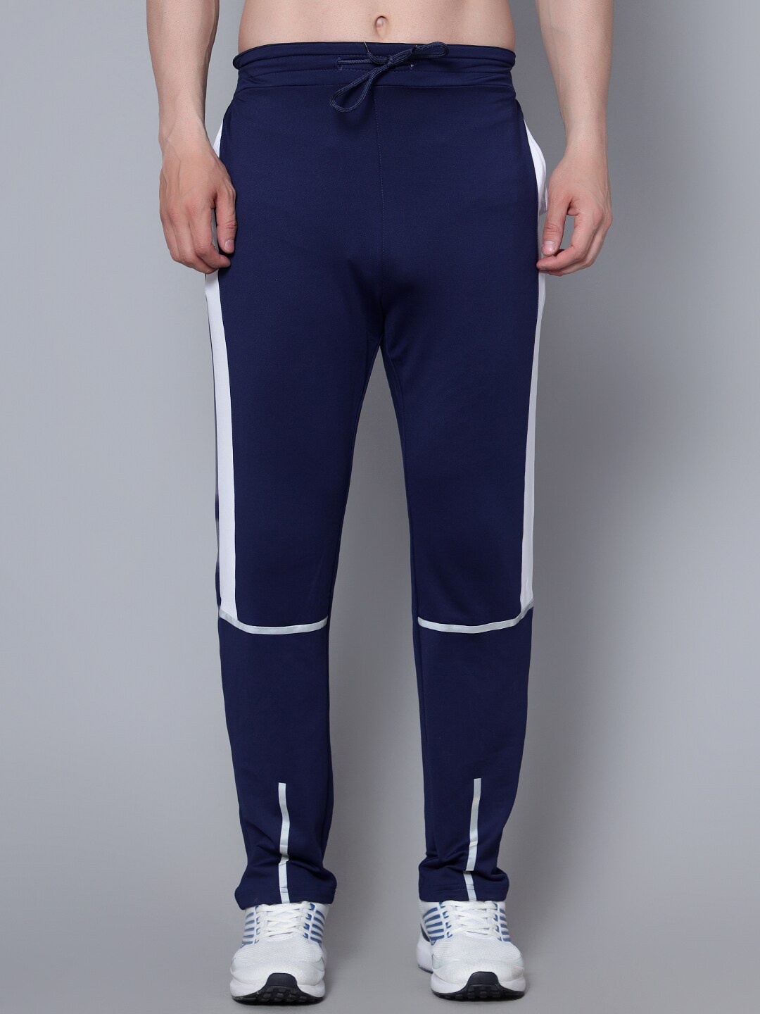 

Shiv Naresh Men Side Panel Details Track Pants, Navy blue