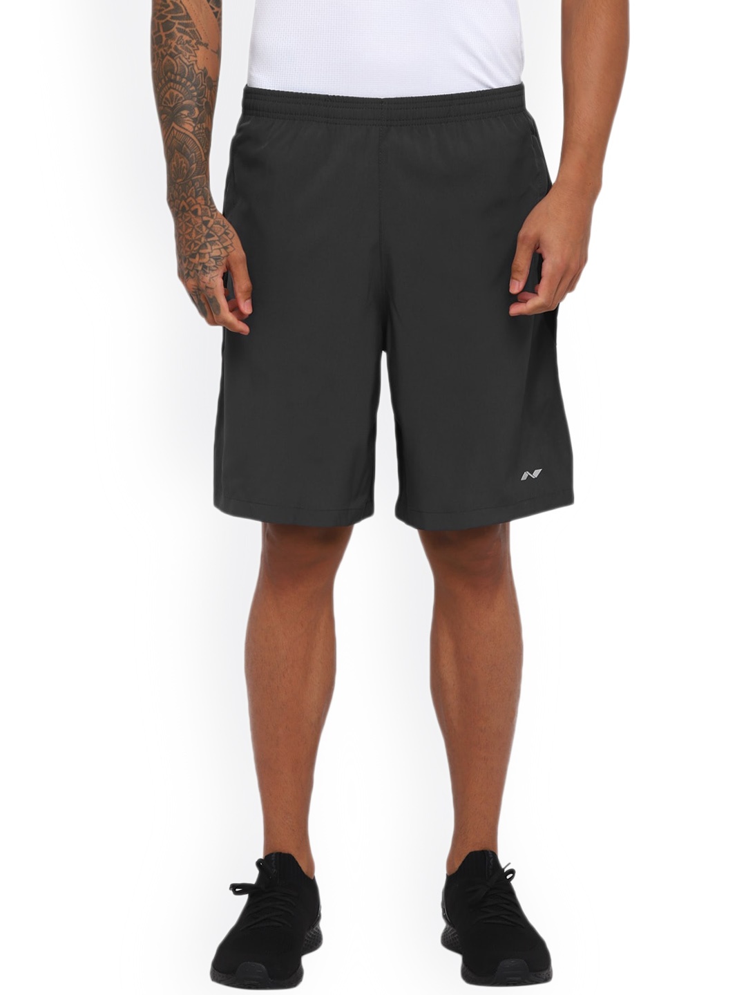 

NIVIA Men Mid-Rise Sports Shorts, Black