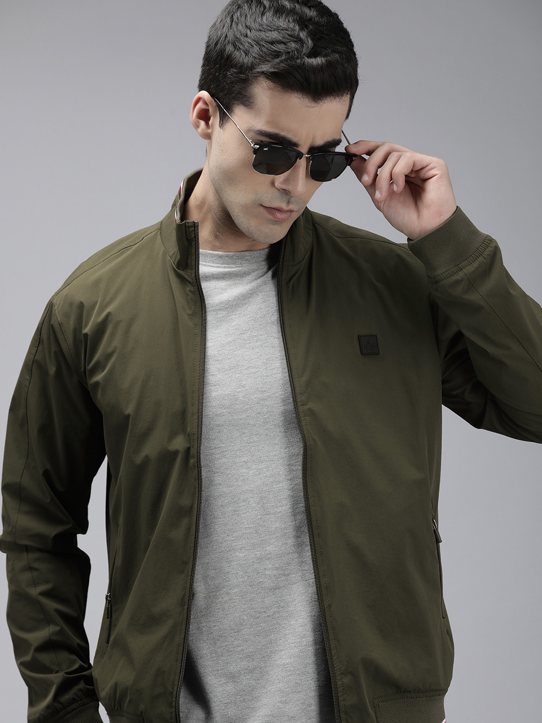 

Arrow Solid Lightweight Bomber Jacket, Olive