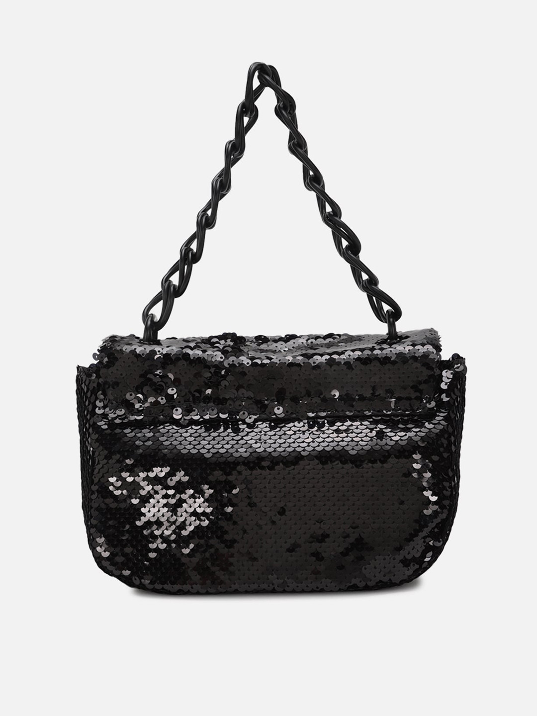 

FOREVER 21 Black Embellished Structured Satchel