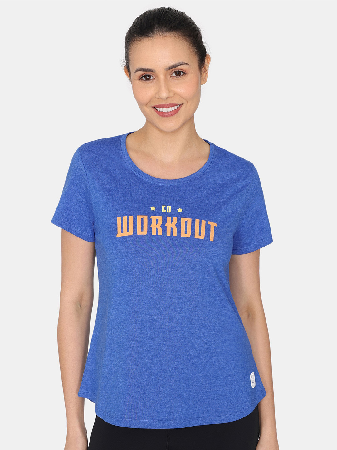 

Rosaline by Zivame Typography Printed T-Shirt, Blue
