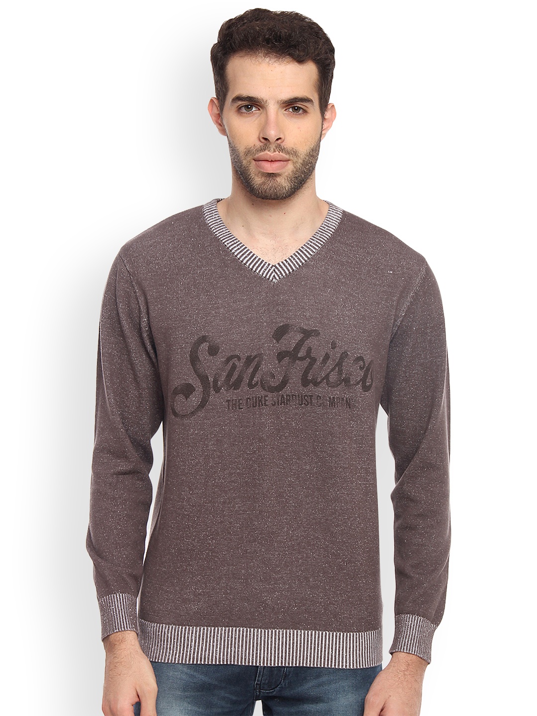 

Duke Men Brown Printed Pullover
