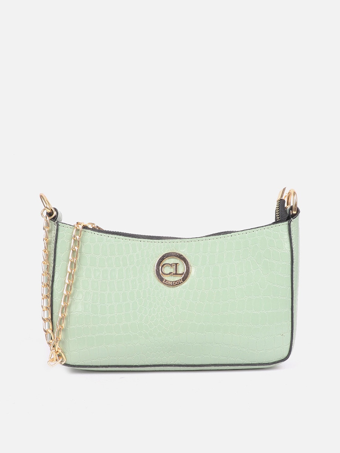 

Carlton London Textured Structured Sling Bag, Green