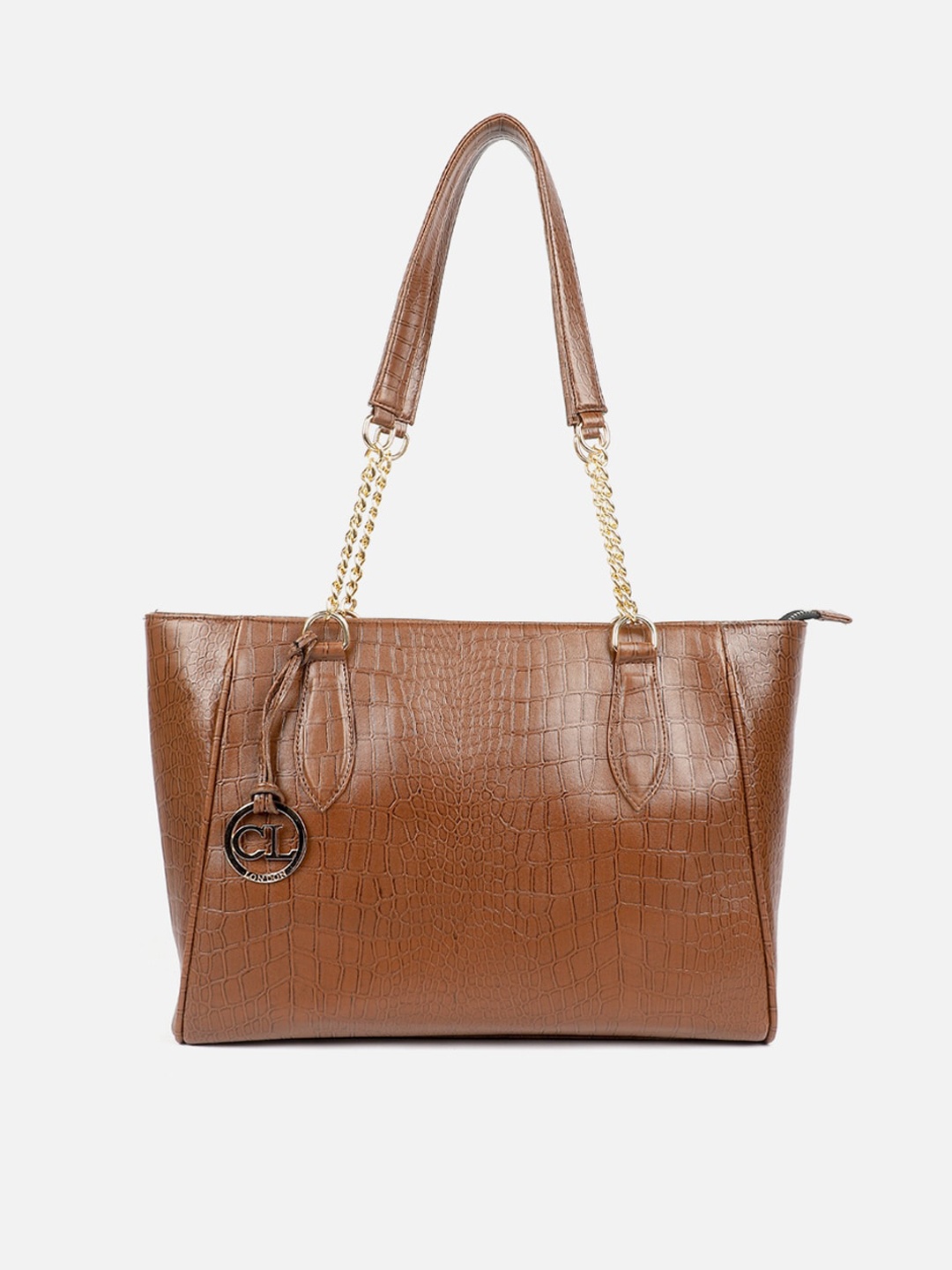 

Carlton London Textured Structured Shoulder Bag, Brown