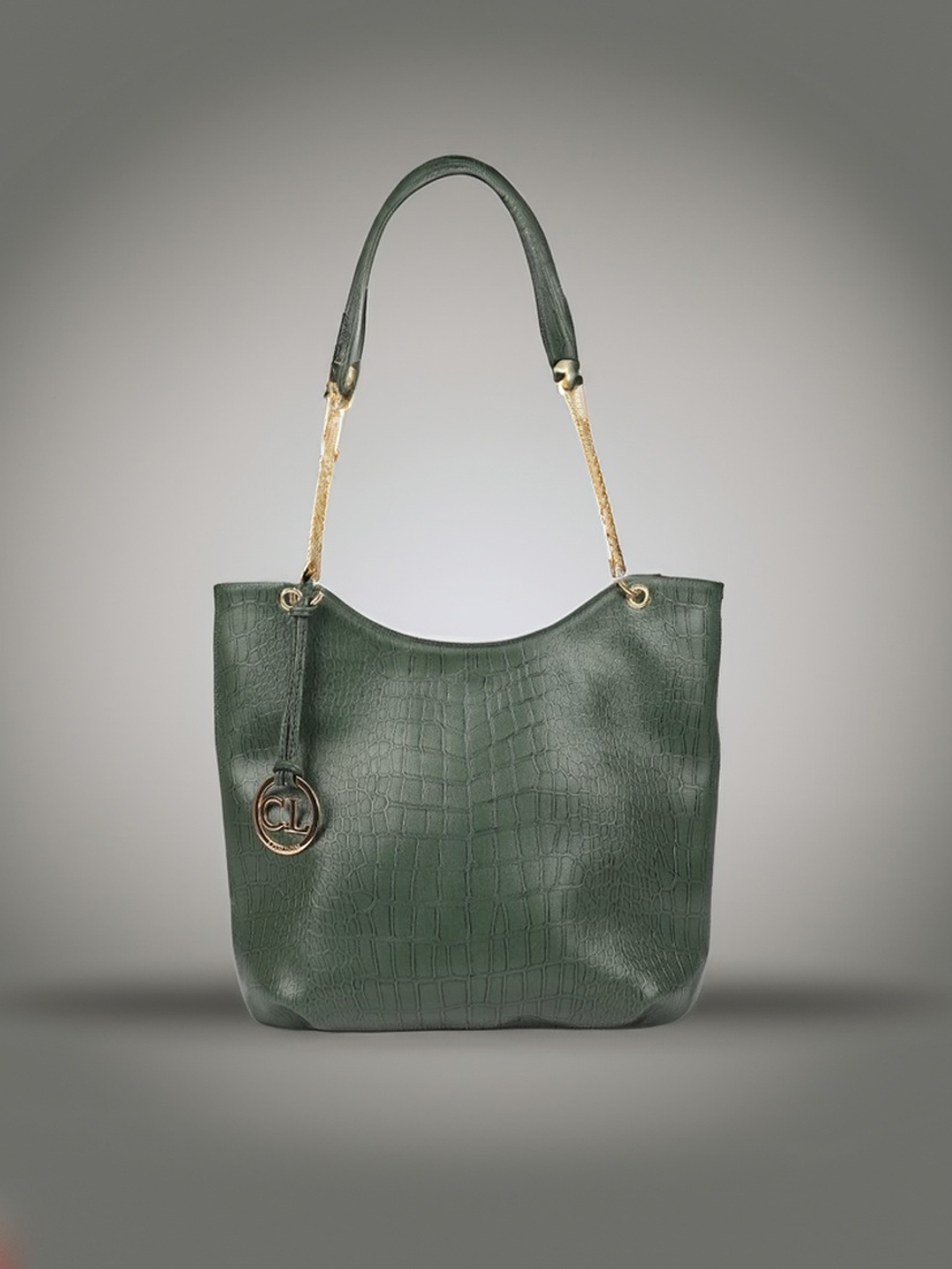 

Carlton London Textured Structured Shoulder Bag, Green